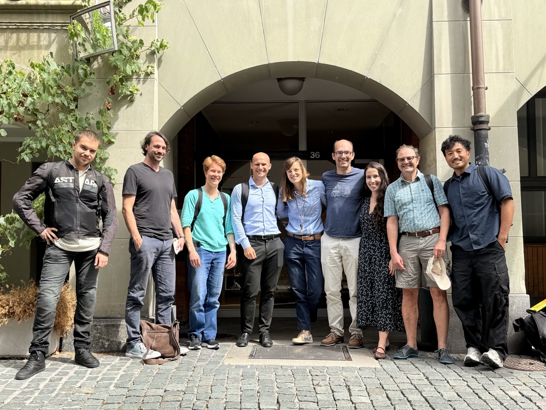 Swiss AI Futures project team standing together outside